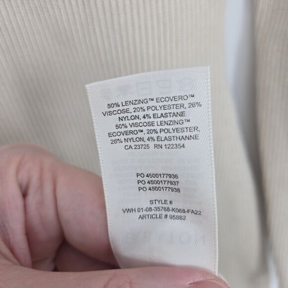 Babaton Ribbed Bodycon Midi Dress Medium Minimalist Preppy Classic - Picture 6 of 7